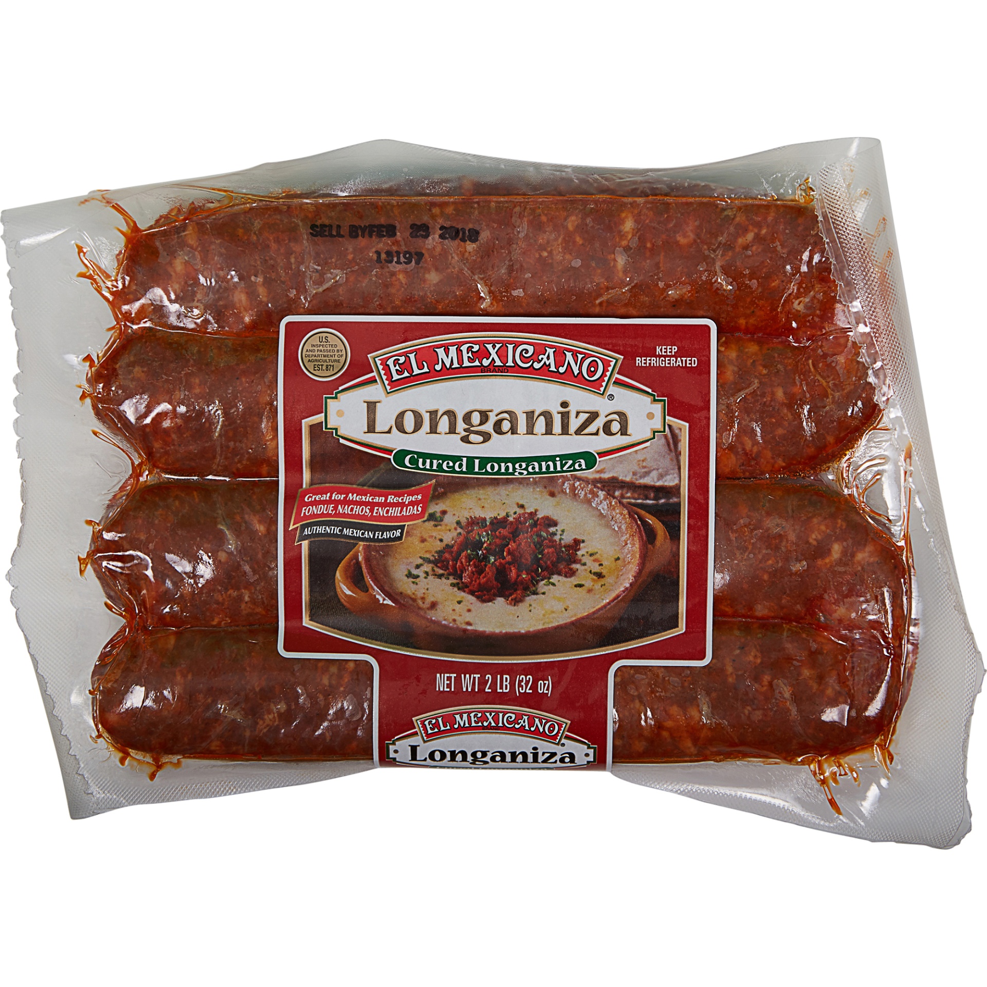 slide 1 of 1, El Mexicano Longaniza, 2 lb