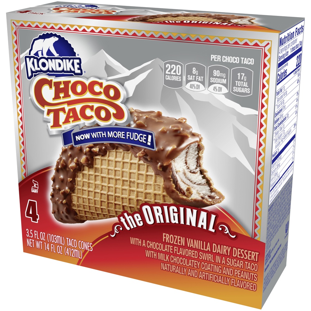 slide 3 of 5, Klondike Choco Taco, 4 ct