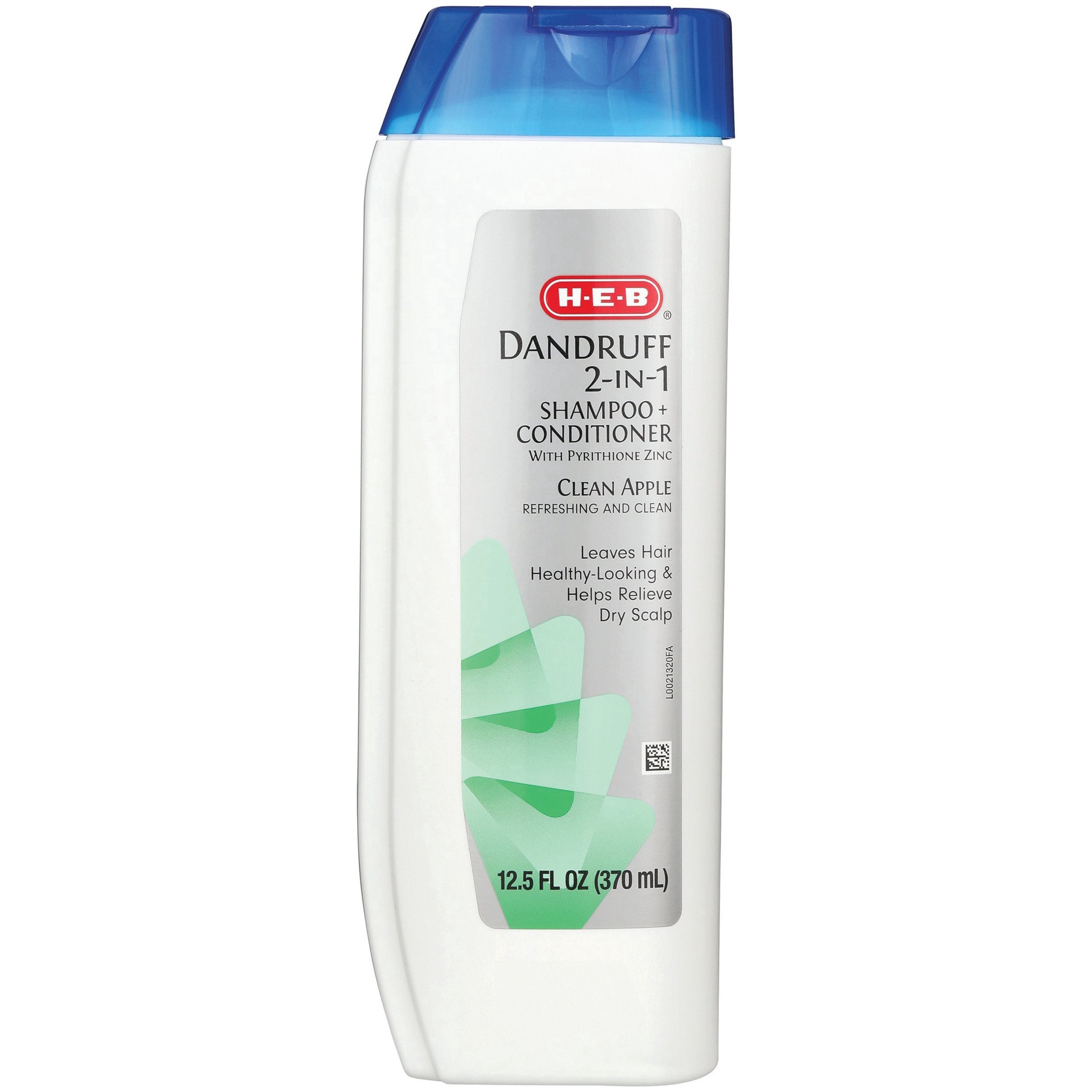 slide 1 of 1, H-E-B 2 in 1 Dandruff Shampoo + Conditioner - Clean Apple, 12.5 oz