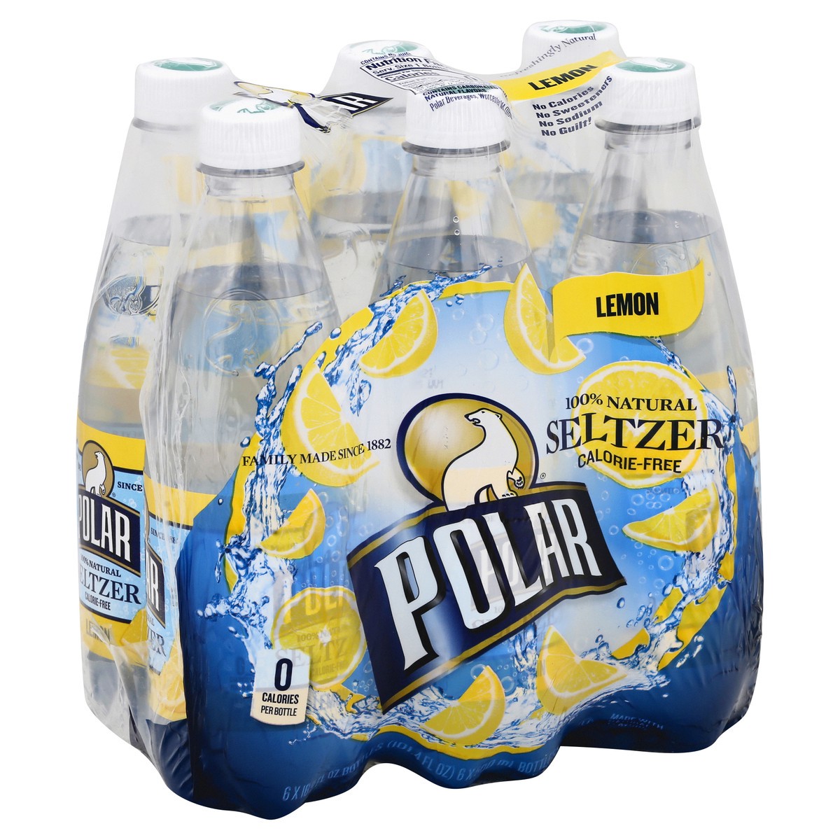 slide 6 of 12, Polar 6 Pack Lemon Seltzer 6 ea, 6 ct