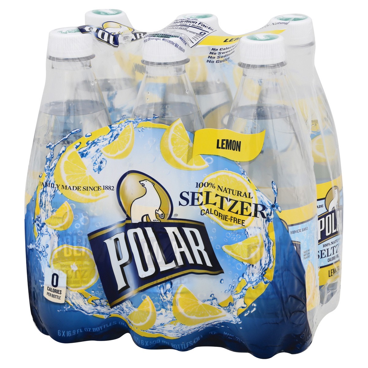 slide 10 of 12, Polar 6 Pack Lemon Seltzer 6 ea, 6 ct