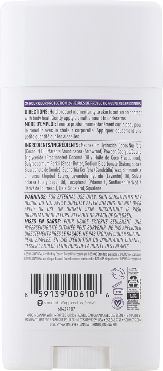 slide 6 of 10, Schmidt's Aluminum Free Natural Deodorant Lavender & Sage, 3.25 oz, 3.25 oz