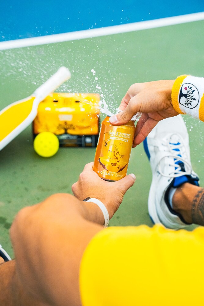 slide 2 of 3, 2 Towns Ciderhouse Cosmic Crisp Imperial Mango Beer 6 - 12 oz Cans, 6 ct