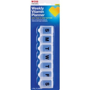 slide 1 of 1, CVS Health Weekly Vitamin Planner Large Assorted Colors, 1 ct