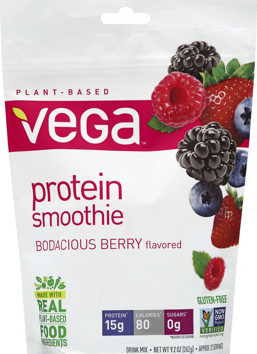 slide 5 of 6, Vega Bodacious Berry Flavor Protein Smoothie Instant Powder Drink Mix, 9.2 oz