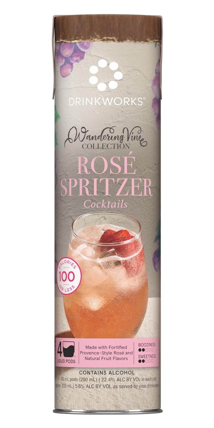 slide 1 of 1, Drinkworks Wandering Vine Collection Rose Spritzer, 4 ct; 50 ml