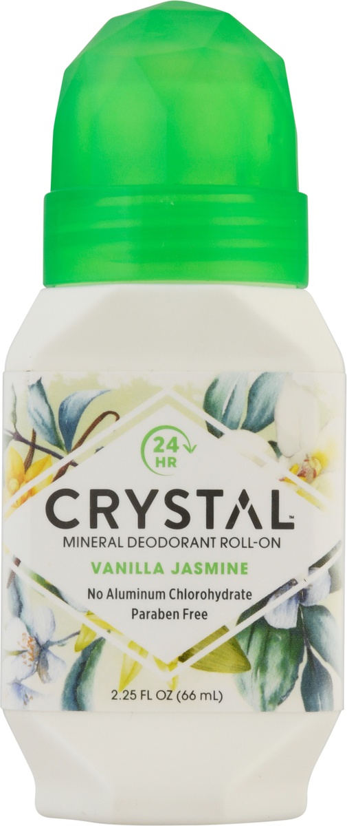 slide 8 of 10, Crystal Essence Vanilla Jasmine Mineral Roll-On Deodorant, 2.25 fl oz