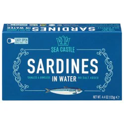 Sea Castle No Salt Added Skinless & Boneless Sardines in Water 4.4 oz