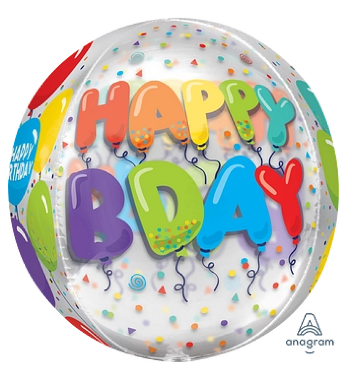 slide 1 of 1, Balloon Bday Celebration Orbz, 1 ct