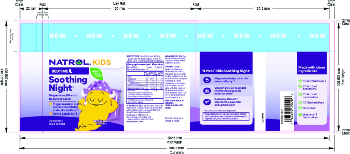 slide 5 of 7, Natrol Kids Soothing Night, Magnesium Gummies for Children, Nighttime Sleep Aid Supplements, 90 Berilicious-Flavored Gummies, 30 ct