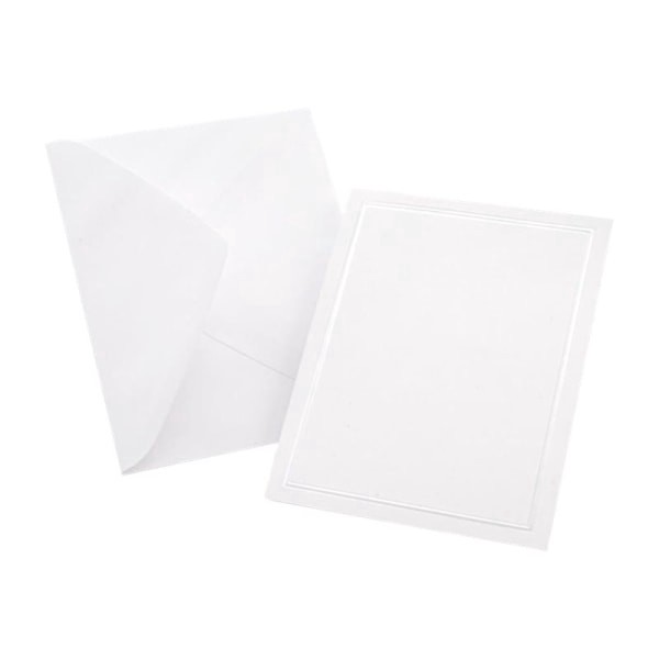 slide 3 of 4, Blank All Occasions Greeting Cards With Envelopes - White, 50 ct