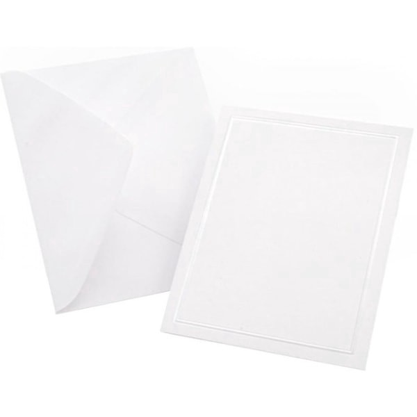 slide 2 of 4, Blank All Occasions Greeting Cards With Envelopes - White, 50 ct