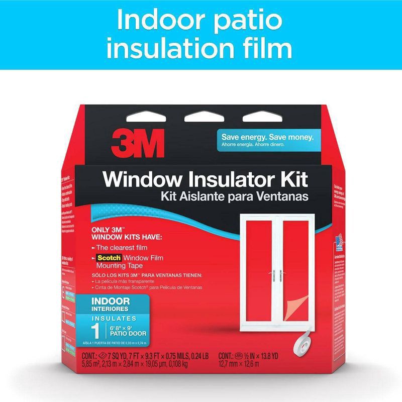 slide 1 of 10, 3M Indoor Window Insulator Kit - Patio Door, 1 ct