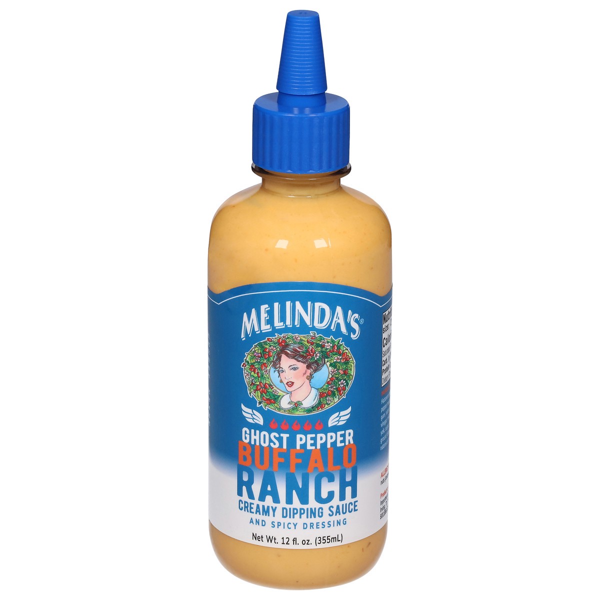 slide 10 of 14, Melinda's Creamy Spicy Ghost Pepper Buffalo Ranch Dipping Sauce and Dressing - 12 fl oz, 12 fl oz