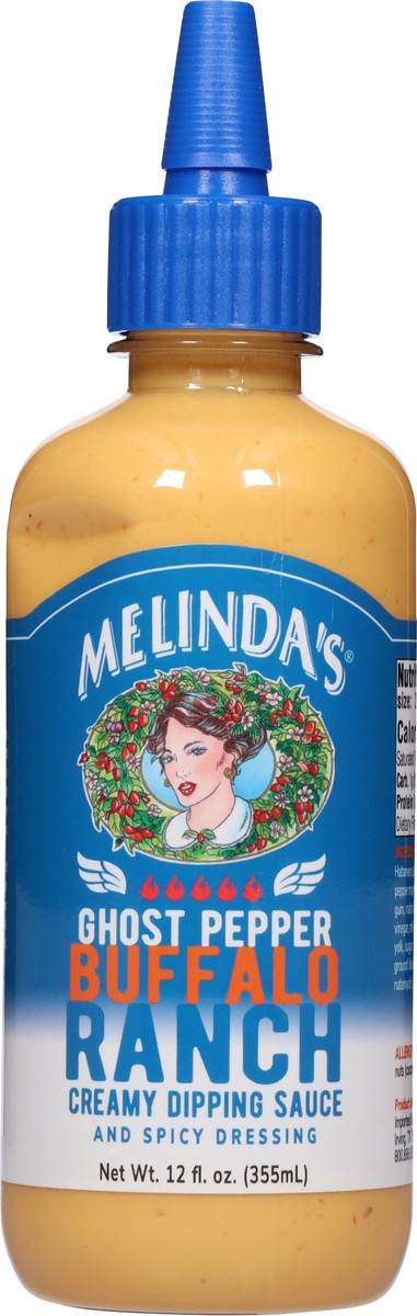 slide 7 of 14, Melinda's Creamy Spicy Ghost Pepper Buffalo Ranch Dipping Sauce and Dressing - 12 fl oz, 12 fl oz