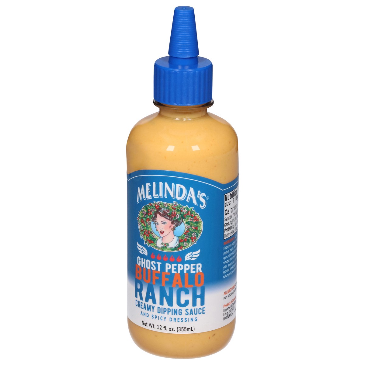slide 12 of 14, Melinda's Creamy Spicy Ghost Pepper Buffalo Ranch Dipping Sauce and Dressing - 12 fl oz, 12 fl oz