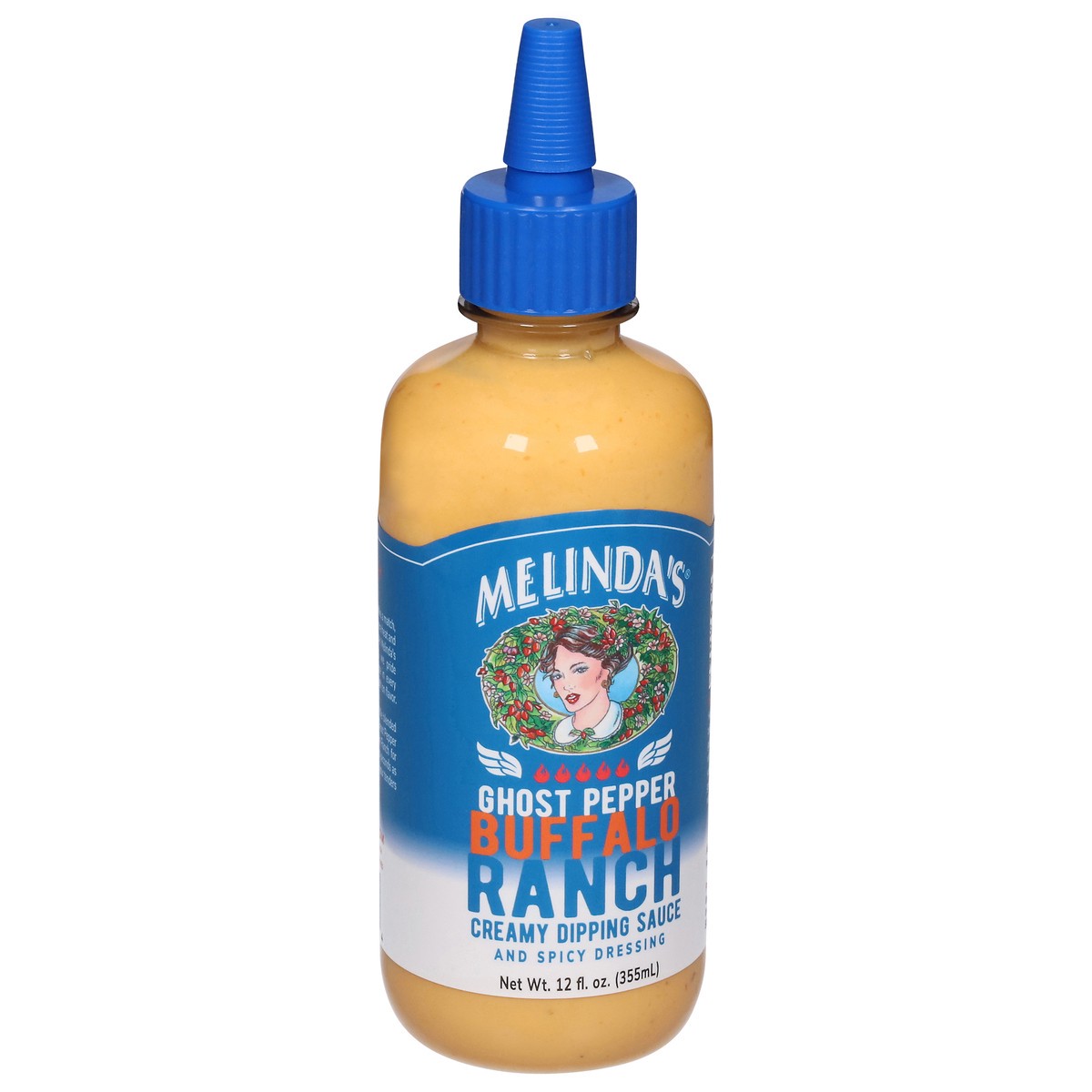 slide 14 of 14, Melinda's Creamy Spicy Ghost Pepper Buffalo Ranch Dipping Sauce and Dressing - 12 fl oz, 12 fl oz