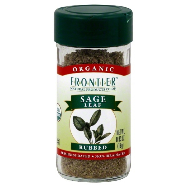 slide 1 of 1, Frontier Sage Leaf Rubbed Organic, 0.63 oz