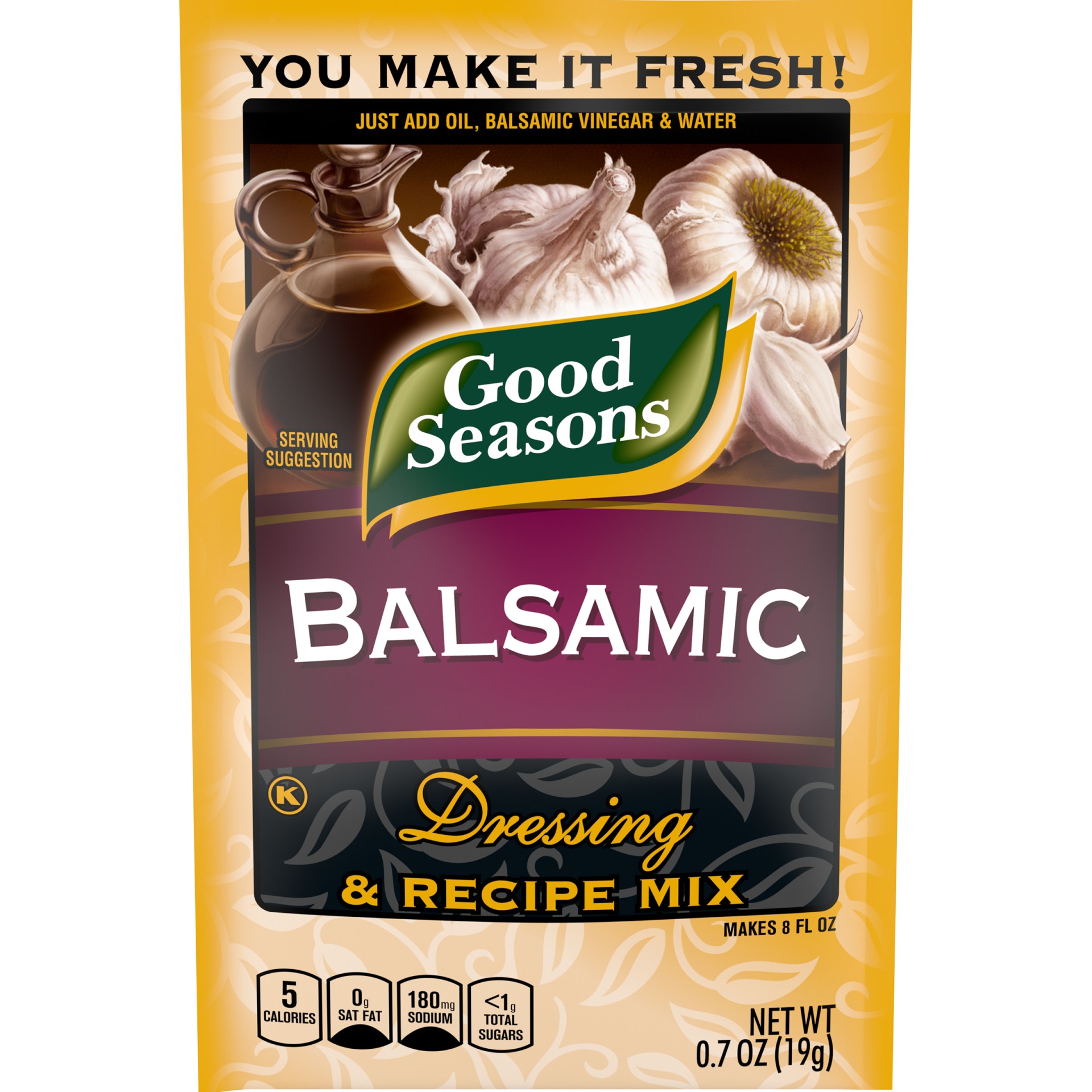 slide 1 of 1, Good Seasons Balsamic Dressing & Recipe Seasoning Mix Packet, 0.7 oz