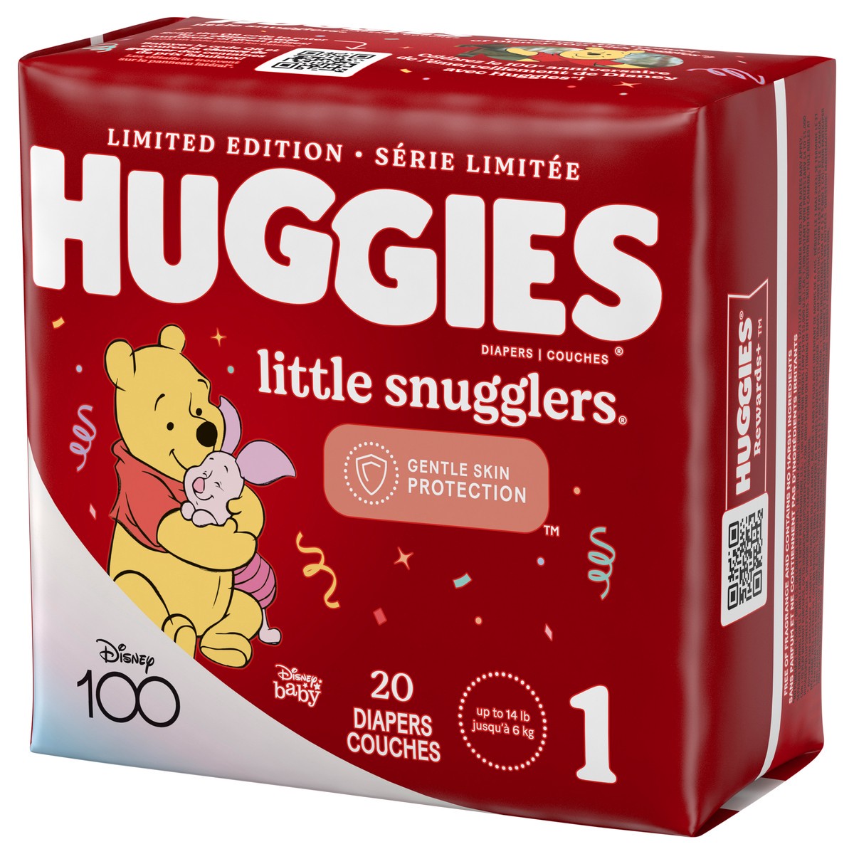 slide 4 of 11, Huggies Little Snugglers Baby Diapers, Size 1, 20 Ct, 20 ct