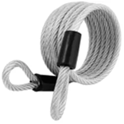 Master Lock Steel Cable With Looped Ends 65D, 6 feet long