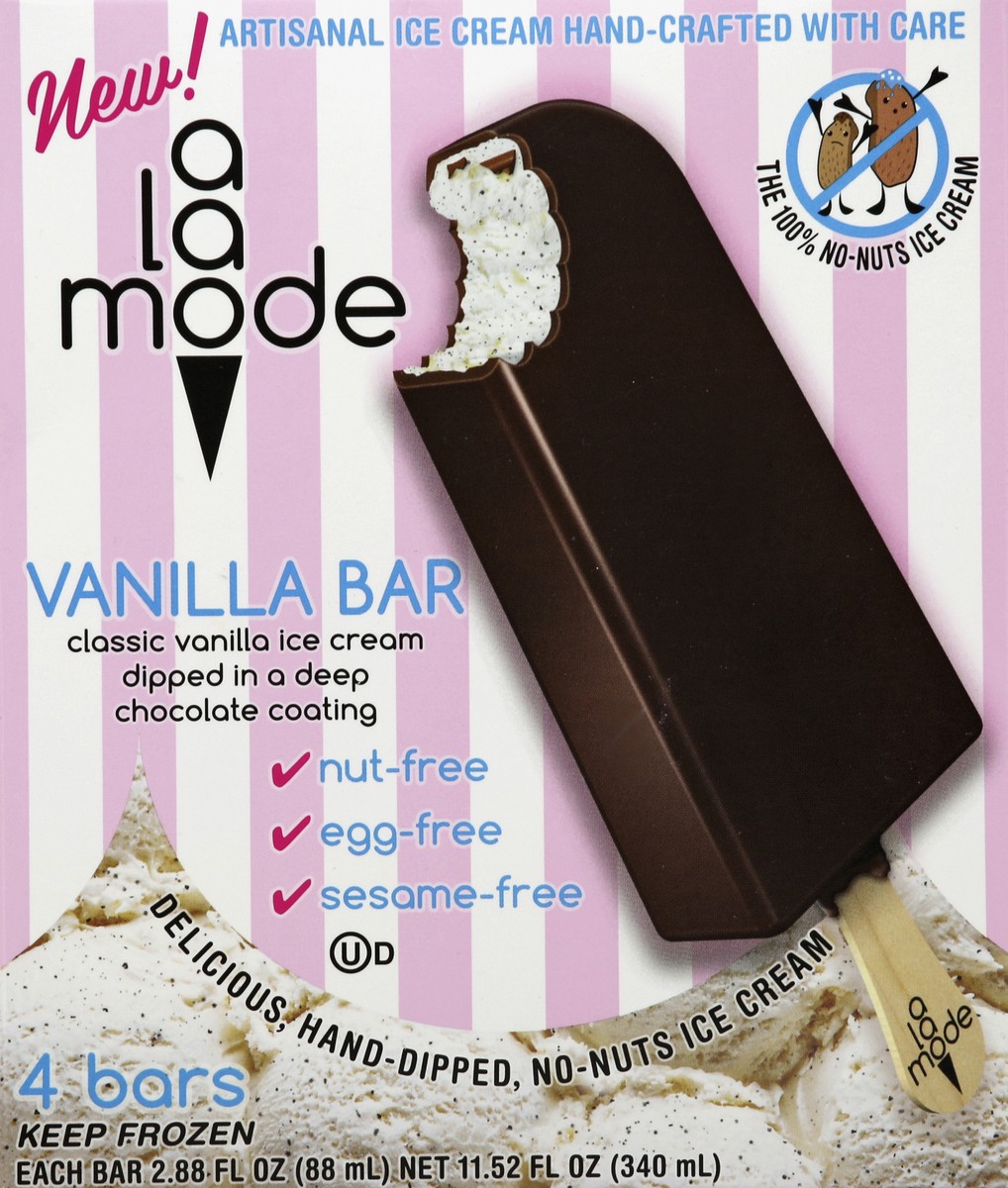 slide 4 of 5, A La Mode Vanilla Bar, 4 ct; 11.52 fl oz