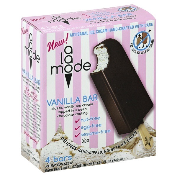 slide 1 of 5, A La Mode Vanilla Bar, 4 ct; 11.52 fl oz