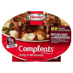 Hormel Compleats Microwave Meals Homestyle Meatloaf & Gravy With Mashed Potatoes- 9 oz