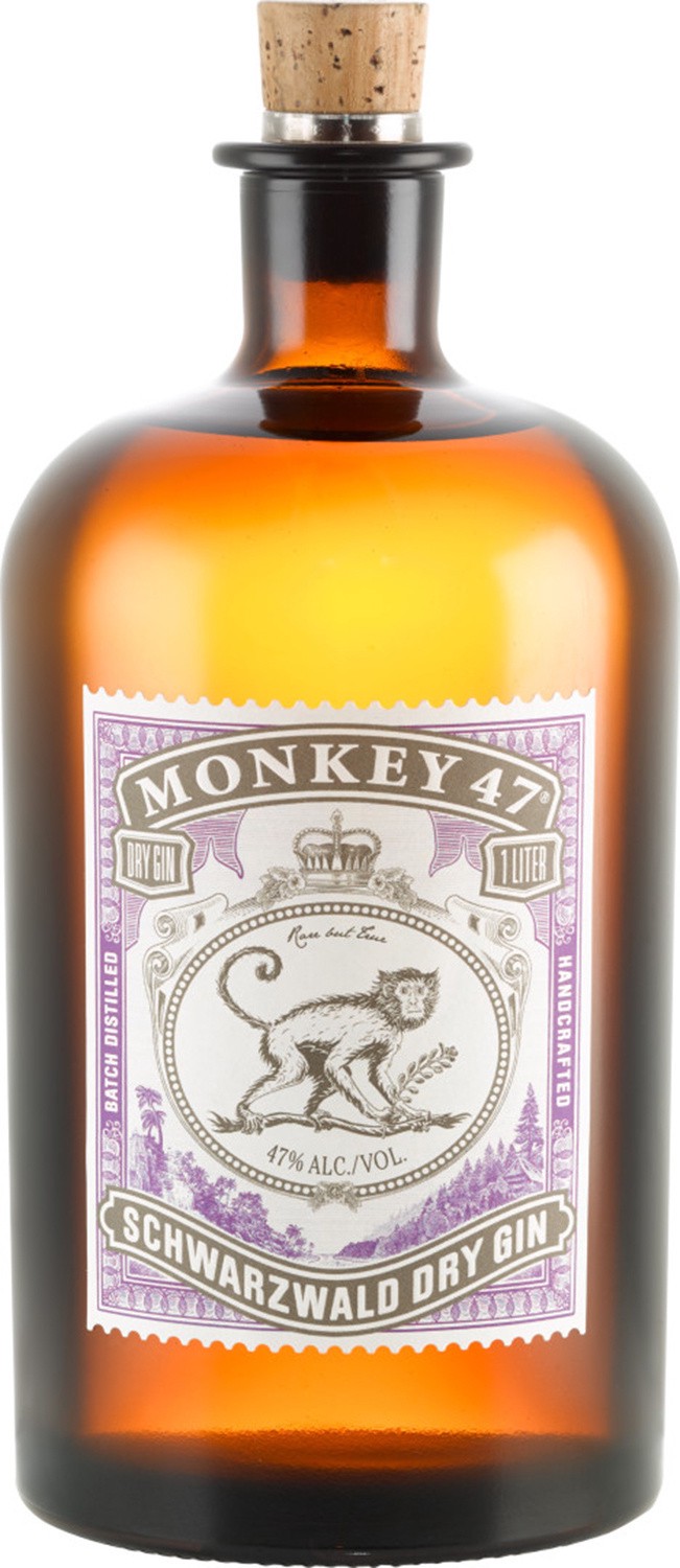 slide 1 of 10, Monkey 47 Gin Monkey 47 Schwarzwald Dry Gin 1L, 94 Proof, 1 liter