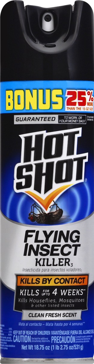 slide 1 of 11, Hot Shot Clean Fresh Scent Flying Insect Killer 18.75 oz, 18.75 oz