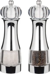 Trudeau Malia Pepper & Salt Mill Set - 2 Piece - Clear