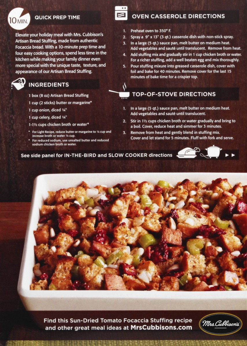 slide 6 of 9, Mrs. Cubbison's Focaccia Stuffing, 8 oz