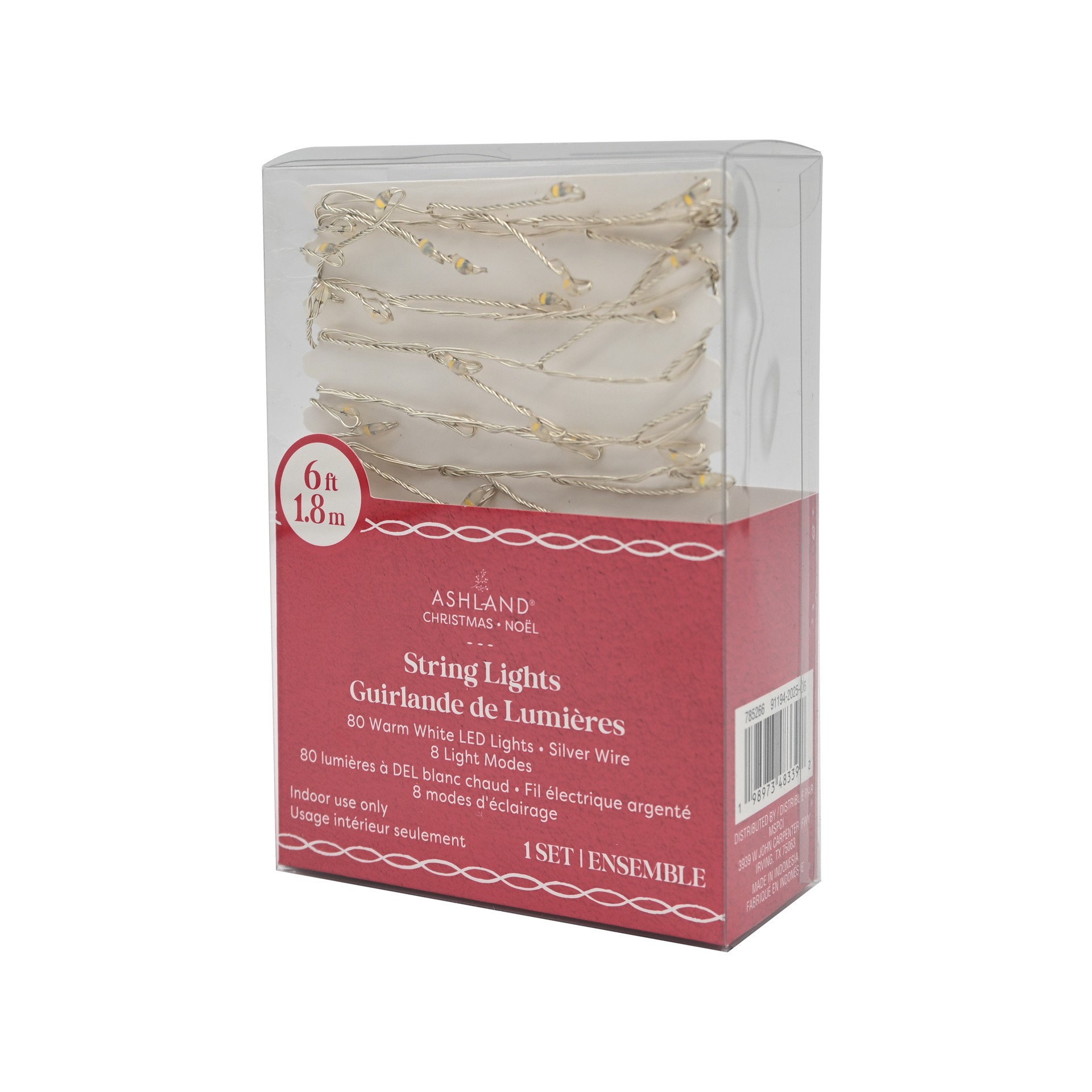 slide 2 of 3, 80ct. Warm White Led Firecracker String Lights On Silver Wire By Ashland, 80 ct