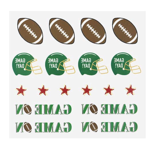 slide 1 of 3, Game Day Temporary Tattoos By Celebrate It, 5.5 in x 5.1 in