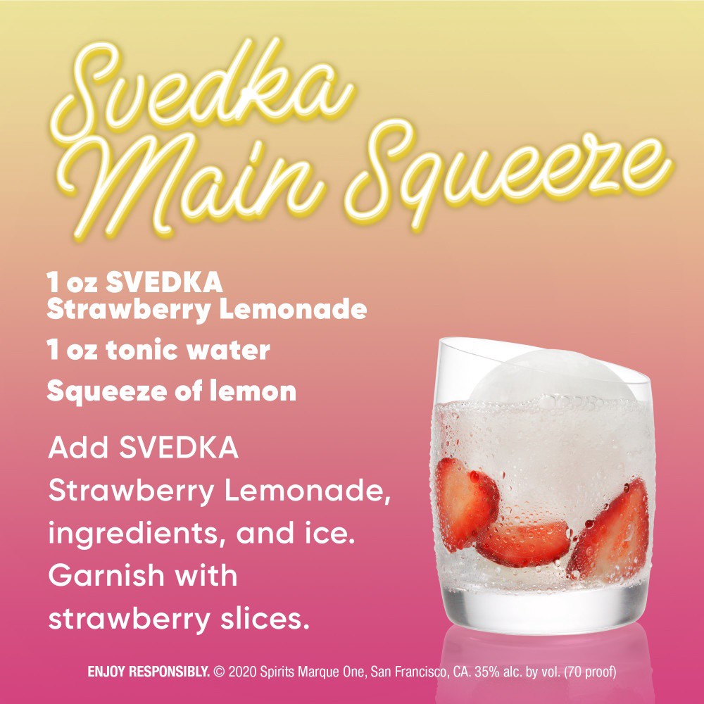 slide 2 of 7, SVEDKA Strawberry Lemonade Flavored Vodka, 375 mL Bottle, 70 Proof, 375 ml