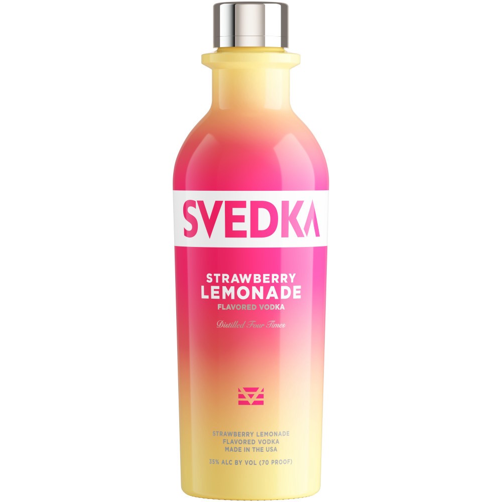 slide 1 of 7, SVEDKA Strawberry Lemonade Flavored Vodka, 375 mL Bottle, 70 Proof, 375 ml