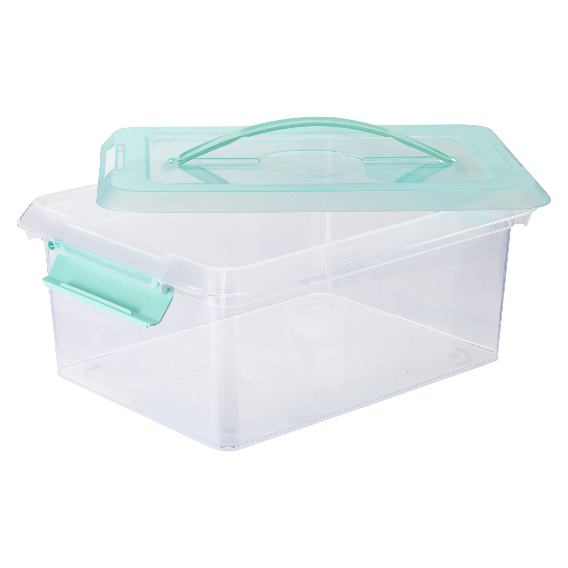slide 2 of 3, 14.5qt. Storage Bin With Lid By Simply Tidy, 16.3 in x 12 in x 6.9 in