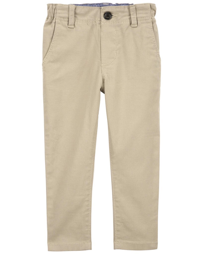 slide 2 of 5, Oshkosh Toddler Slim Tapered Chino Pants Khaki 5T, 1 ct