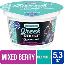 Kroger Mixed Berry Blended Greek Nonfat Yogurt - 5.3 oz
