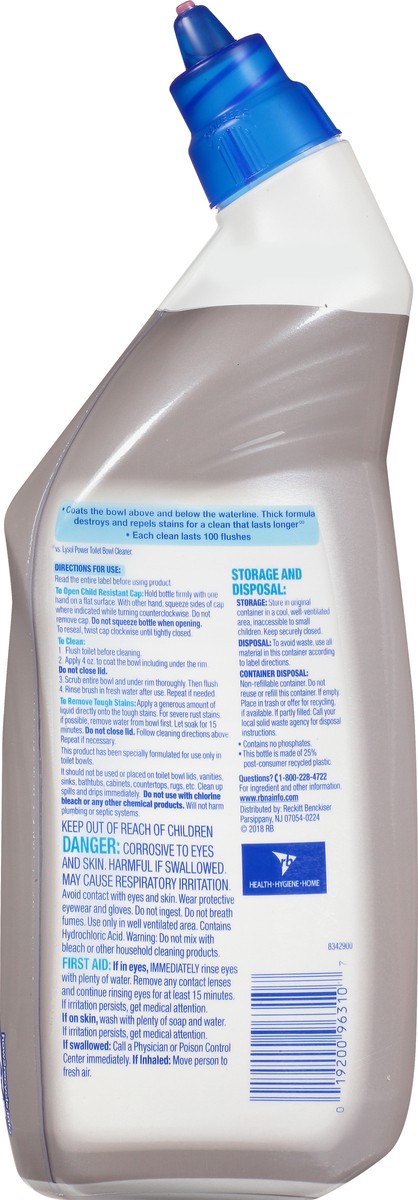 slide 6 of 11, Lysol Power Plus Atlantic Fresh Scent Toilet Bowl Cleaner 24 oz, 24 fl oz