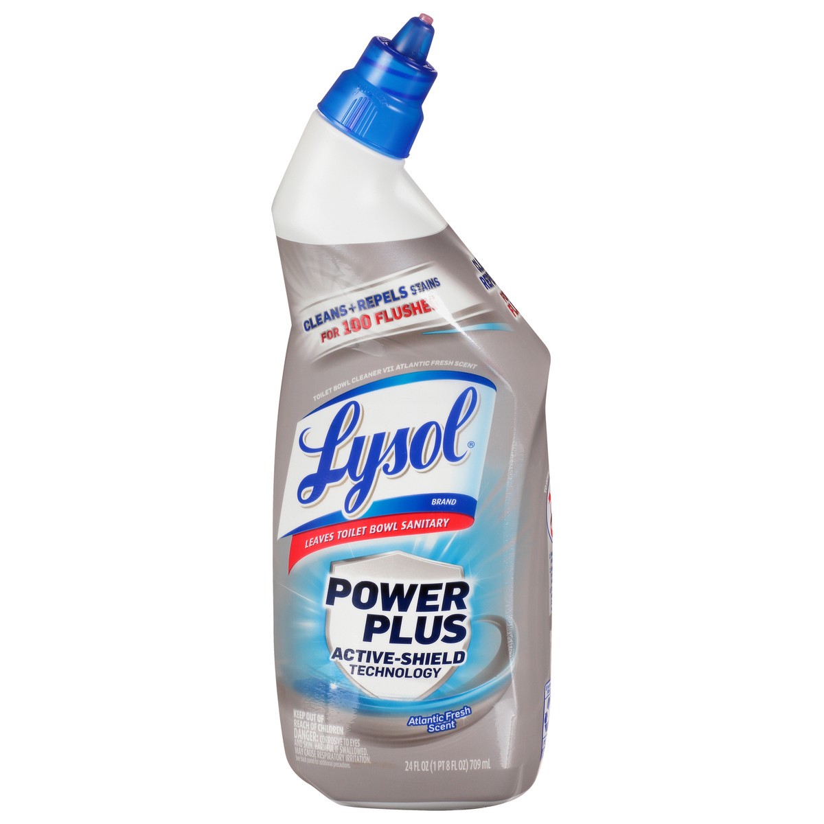 slide 9 of 11, Lysol Power Plus Atlantic Fresh Scent Toilet Bowl Cleaner 24 oz, 24 fl oz