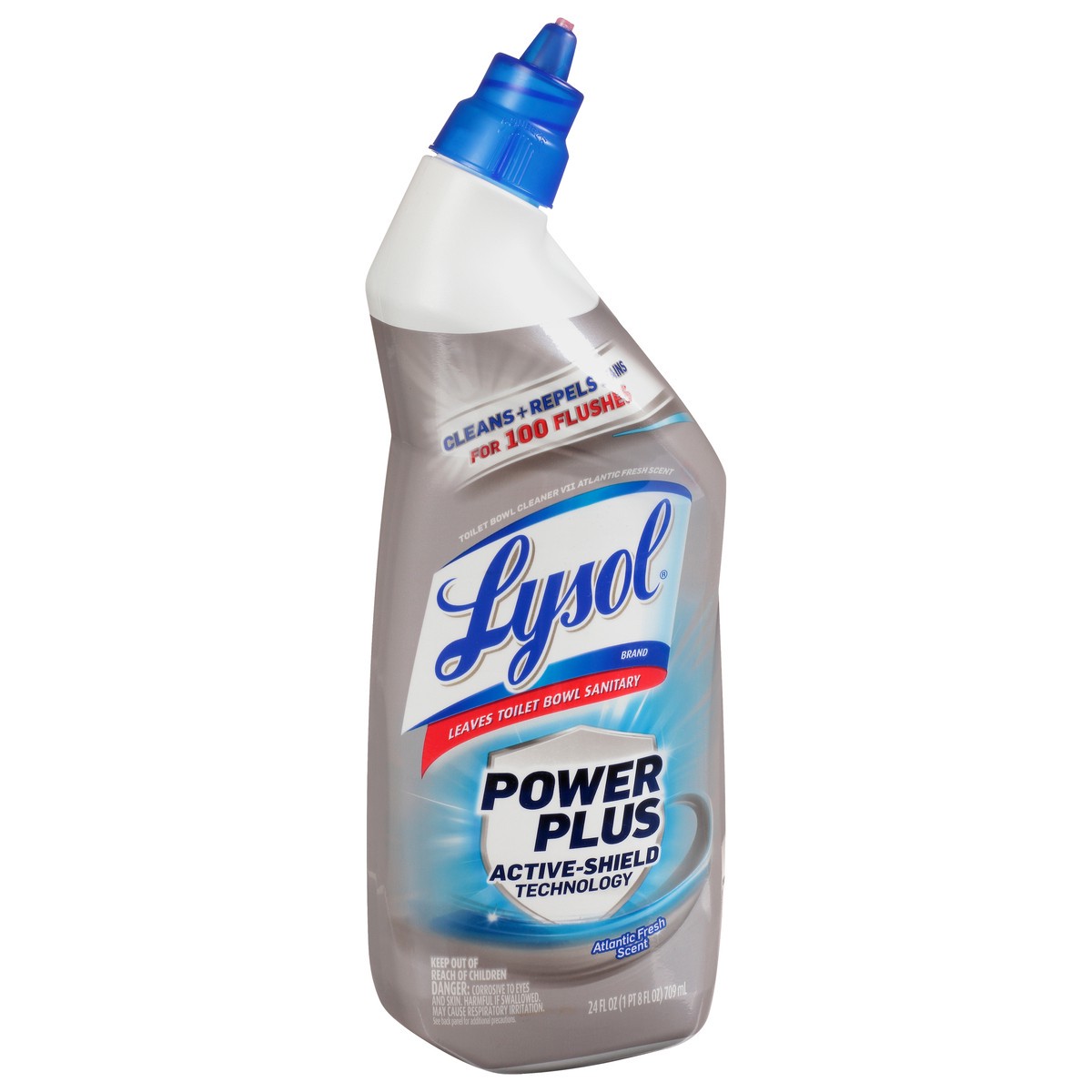 slide 11 of 11, Lysol Power Plus Atlantic Fresh Scent Toilet Bowl Cleaner 24 oz, 24 fl oz