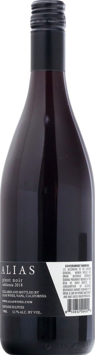 slide 6 of 9, Alias California Pinot Noir 750 ml, 750 ml