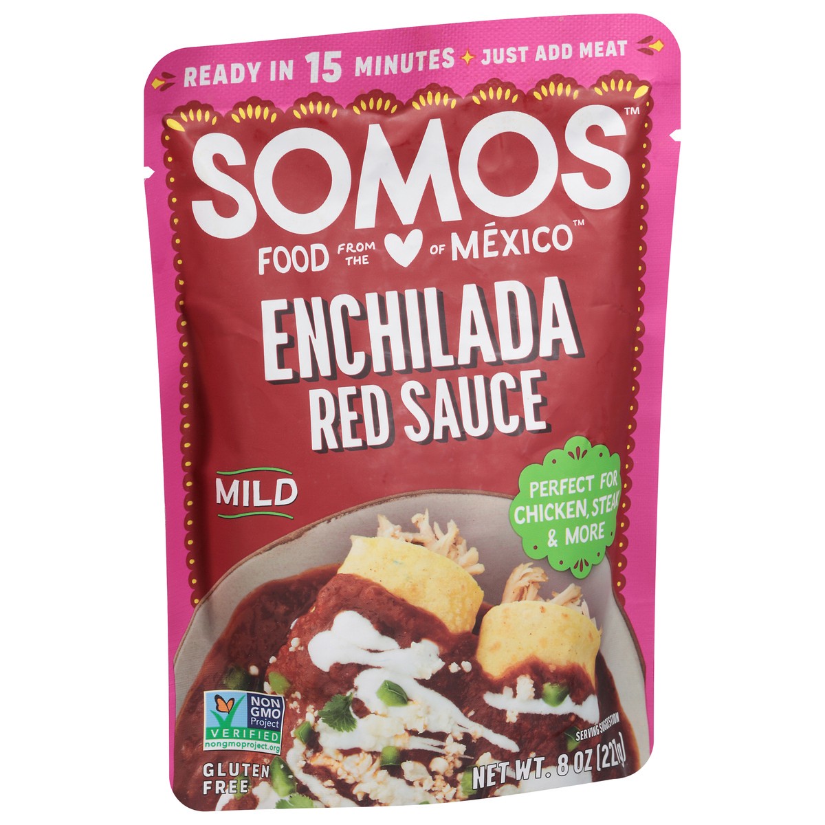slide 2 of 14, Somos Enchilada Mild Red Sauce 8 oz, 8 oz