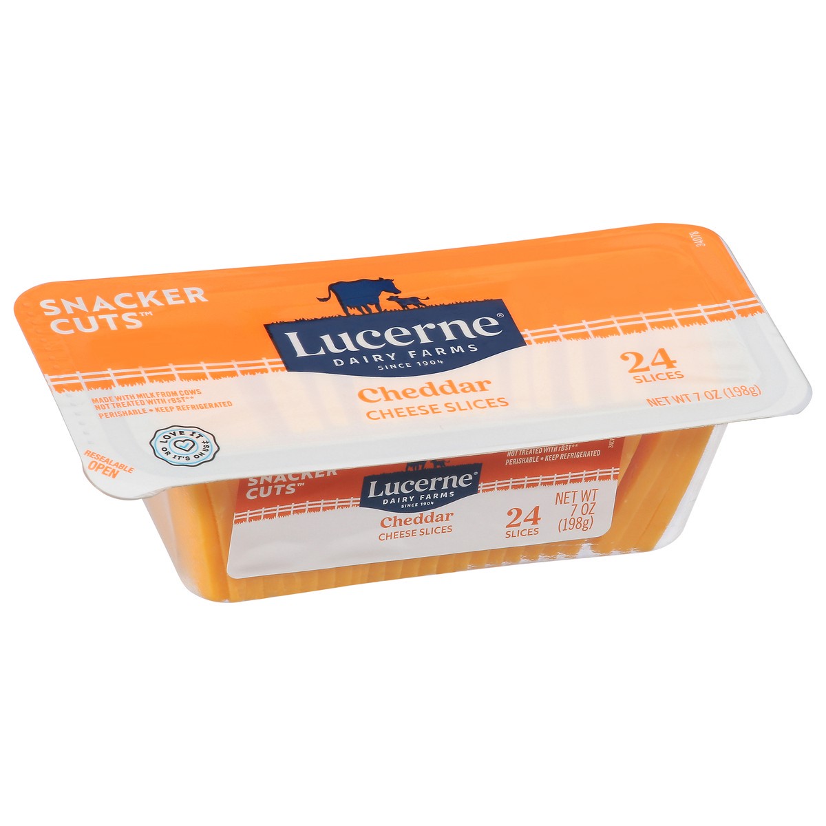 slide 3 of 4, Lucerne Cheddar Snacker Cuts Sliced Cheese 7 Oz - 7 OZ, 7 oz