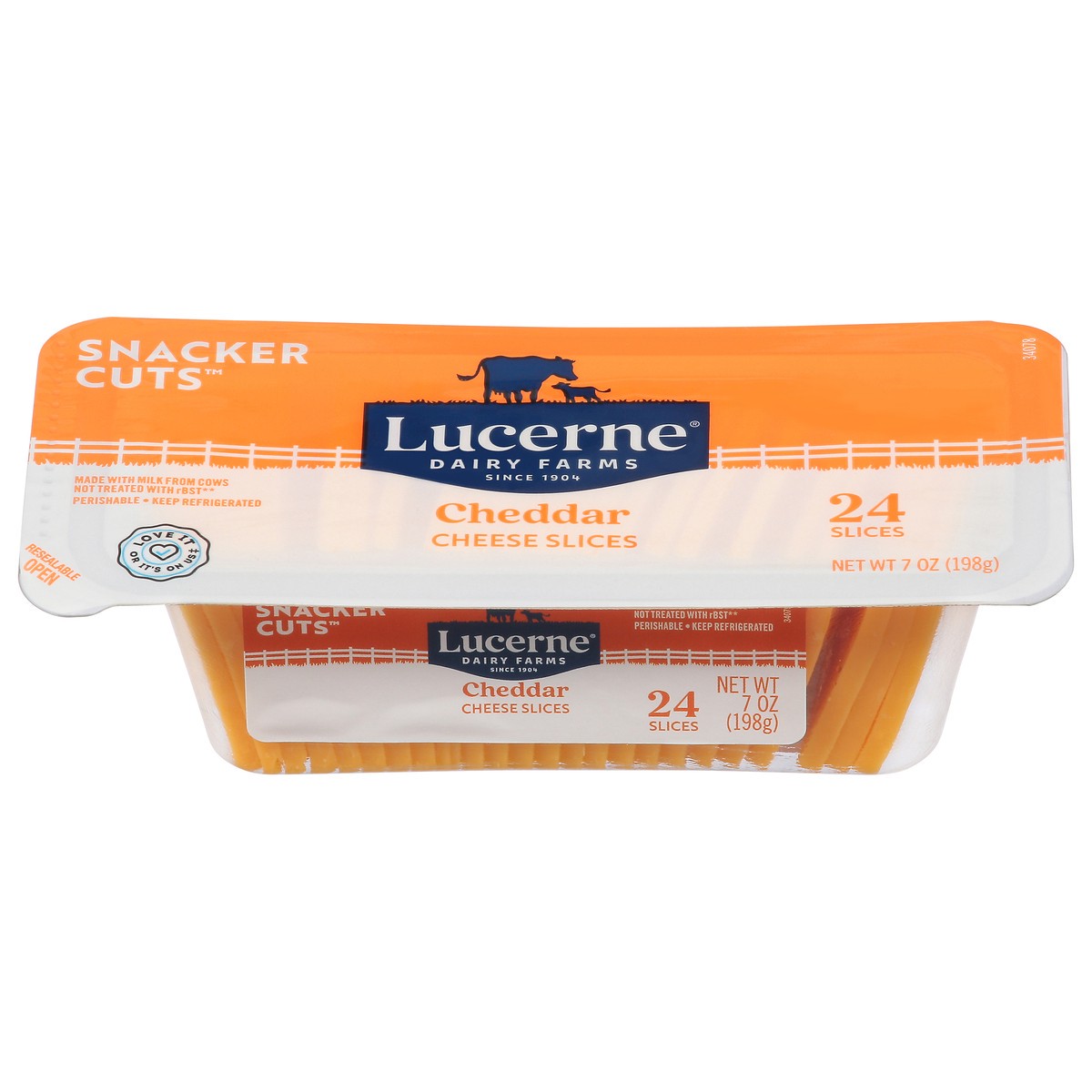 slide 1 of 4, Lucerne Cheddar Snacker Cuts Sliced Cheese 7 Oz - 7 OZ, 7 oz