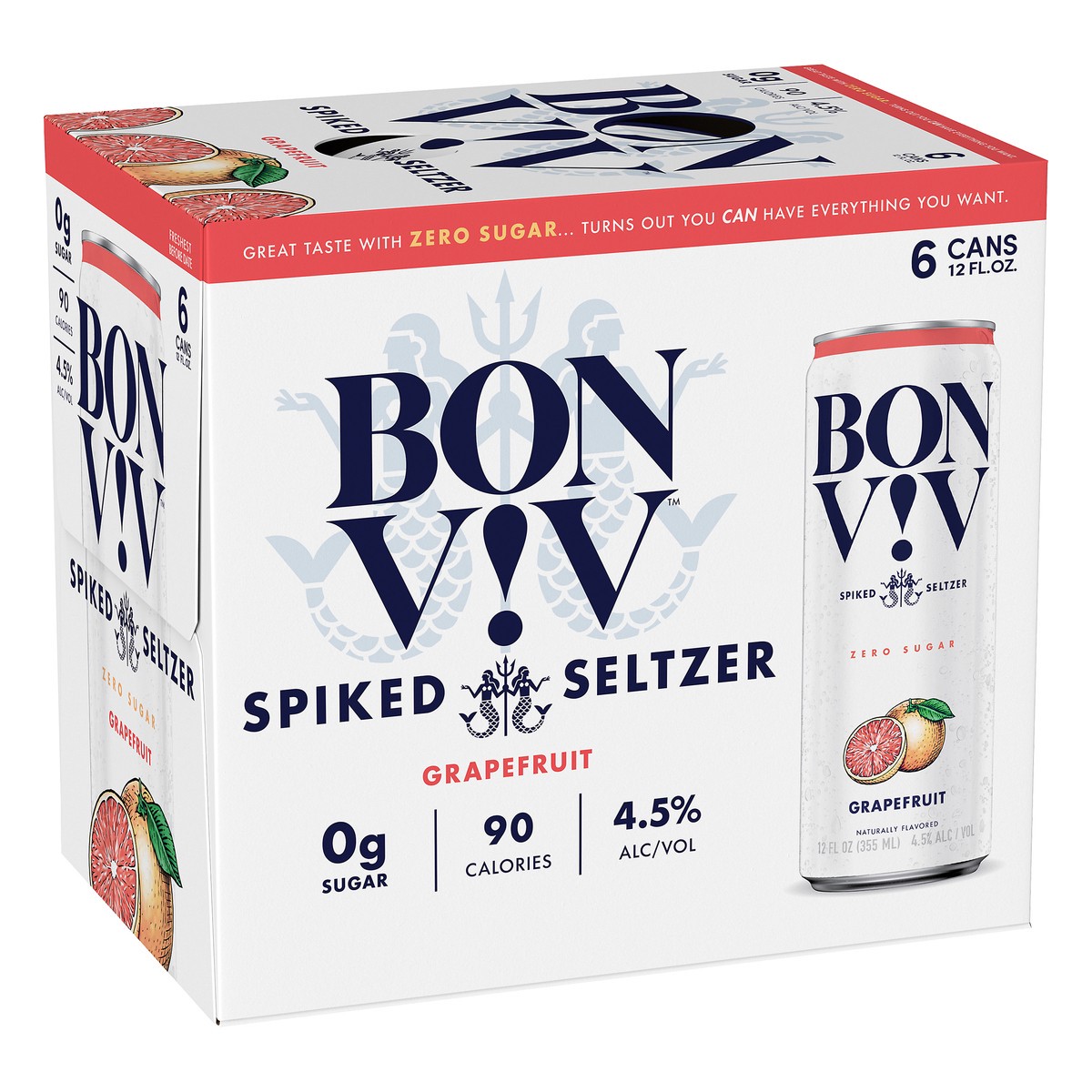 slide 8 of 10, Bon Viv Grapefruit Spiked Seltzer 6 ea, 6 ct; 12 fl oz