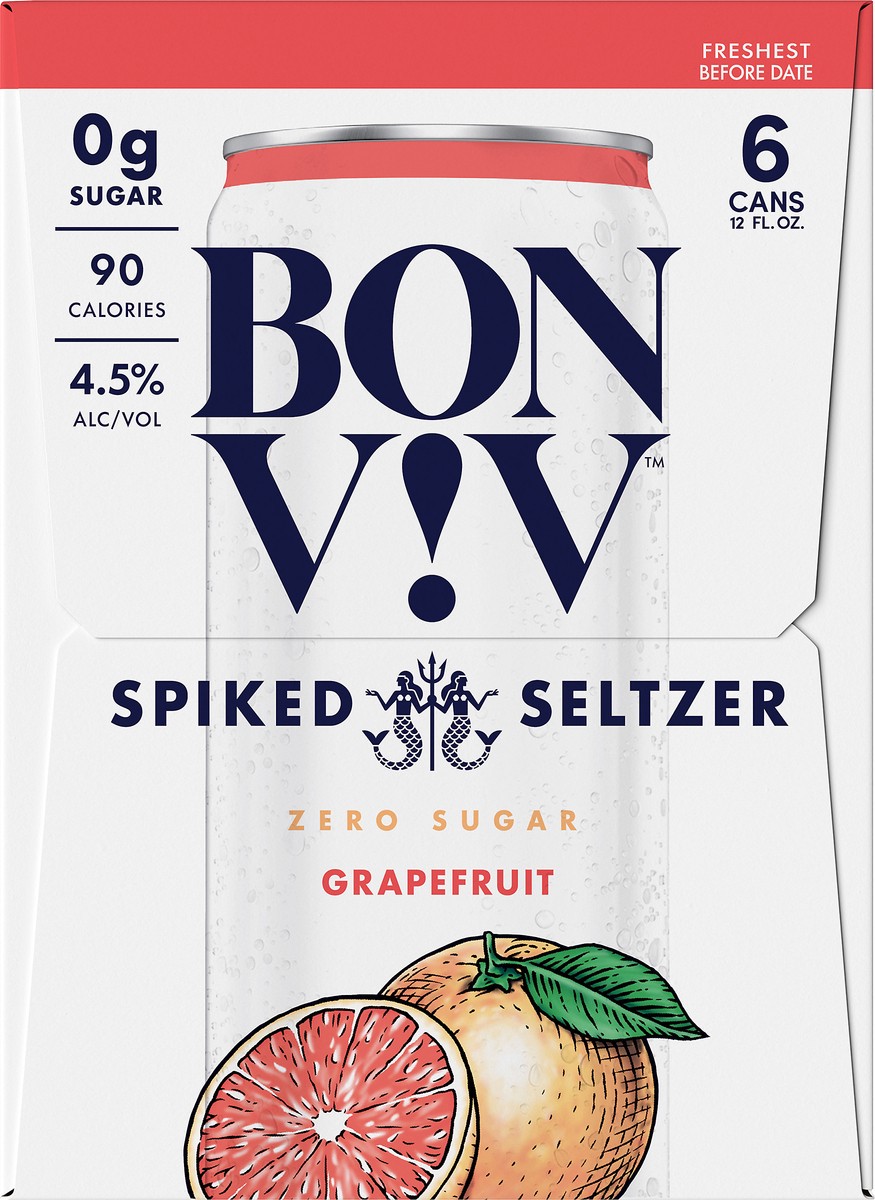 slide 10 of 10, Bon Viv Grapefruit Spiked Seltzer 6 ea, 6 ct; 12 fl oz