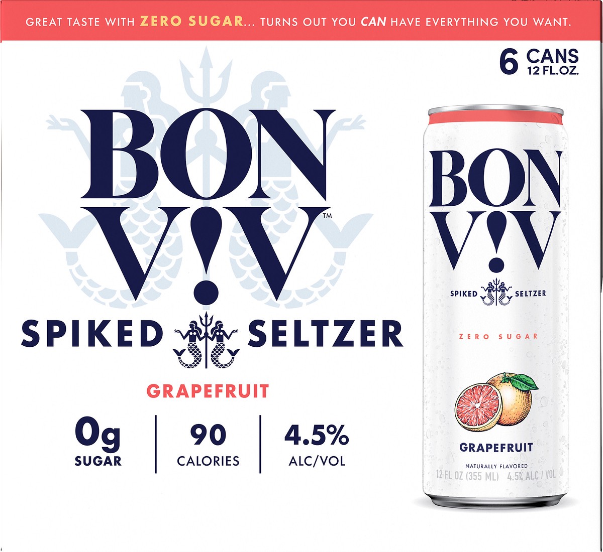 slide 2 of 10, Bon Viv Grapefruit Spiked Seltzer 6 ea, 6 ct; 12 fl oz