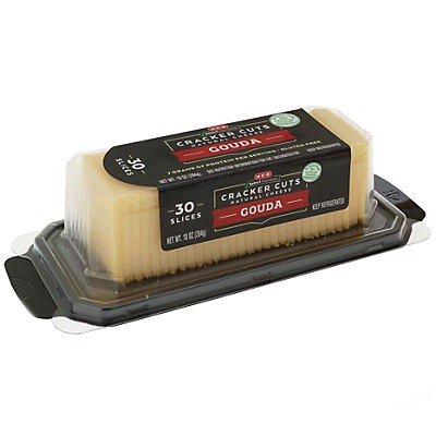 slide 1 of 1, H-E-B Gouda Cheese Cracker Cuts, 30 Slices, 10 oz